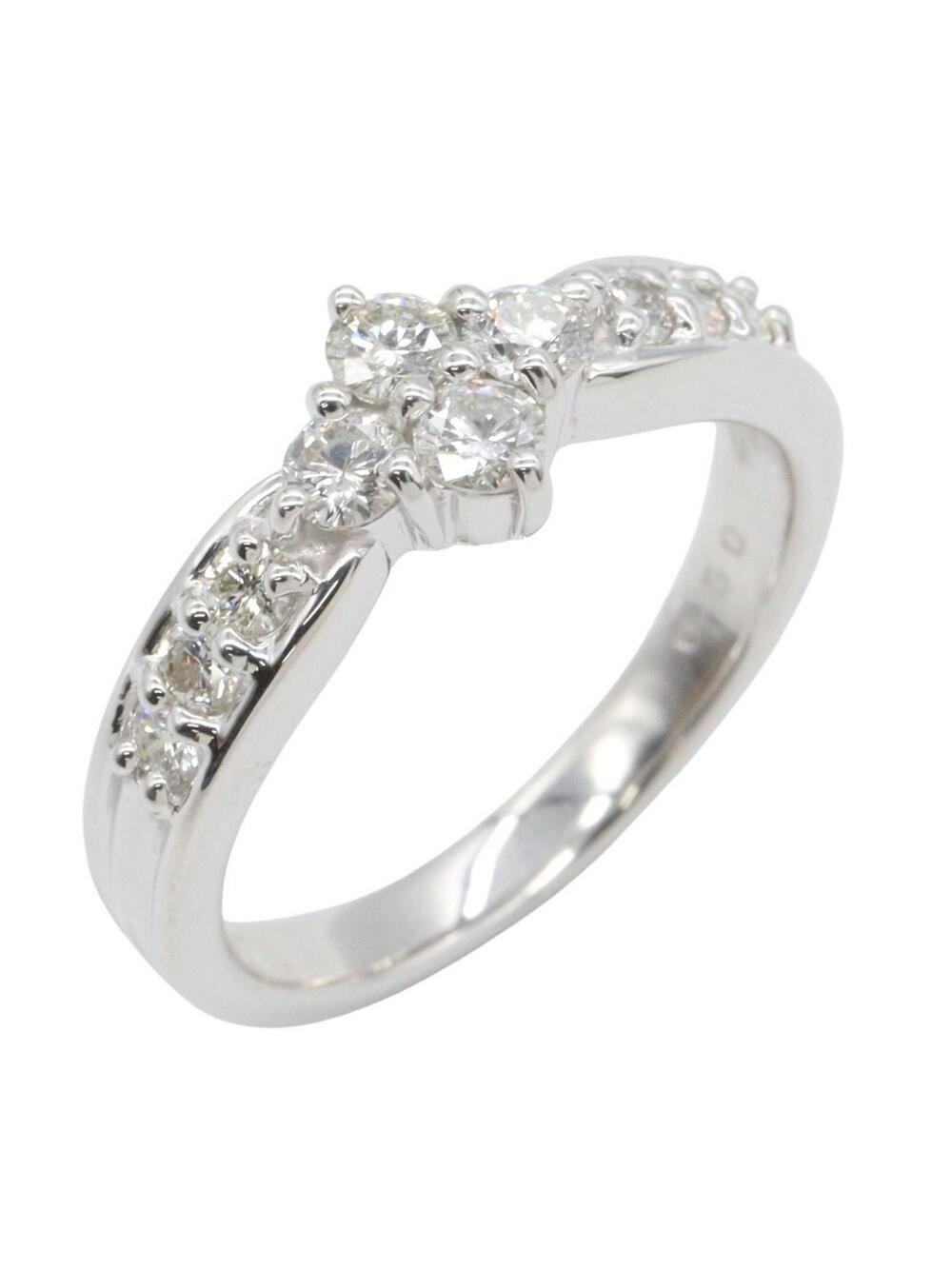 Jewelry Diamond Ring 18Kwg White Gold #345779J12B